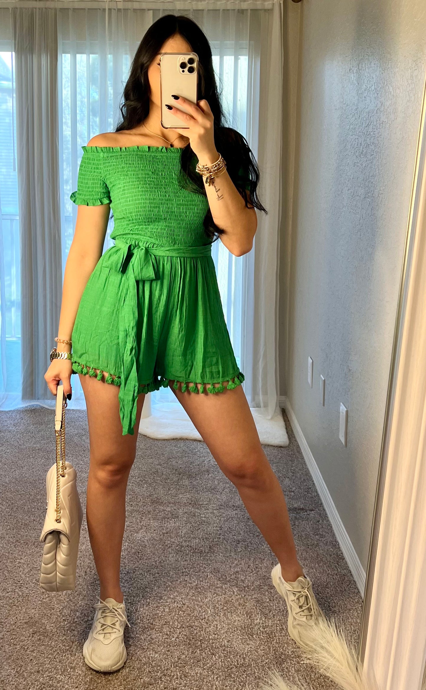 KELLY GREEN ROMPER